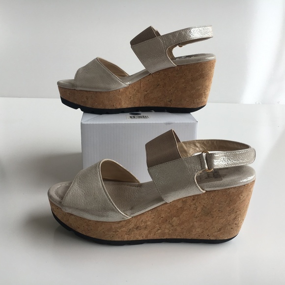 NWOB AMALFI BY RANGONI Ariete Cork Platform Sandal - Picture 1 of 7